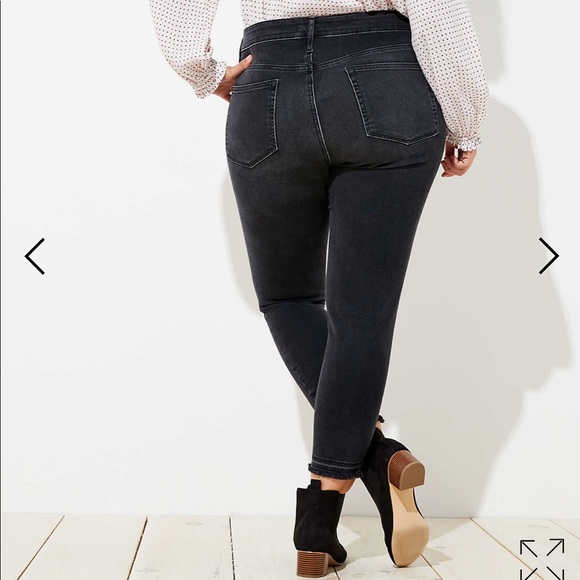 Loft Plus Front Seam Unpicked Skinny Jeans - Picture 3 of 4